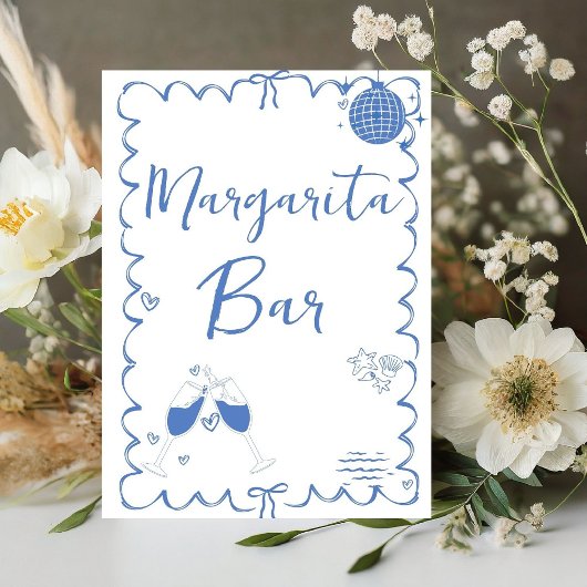 Signe De Table Dernier Toast On the Coast margarita bar bachelore