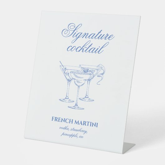 Signe De Table Dernier toast sur la côte Bachelorette Cocktail (Recto)