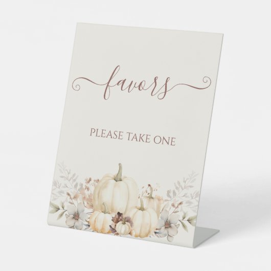 Signe De Table Des Citrouilles rustiques élégants pour (Recto)