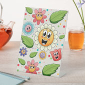 Signe De Table Design arrière - plan transparent avec fleurs colo (In SItu)