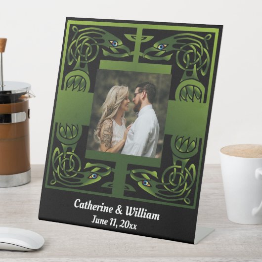 Signe De Table Design Celtique irlandais traditionnel vert (In SItu)