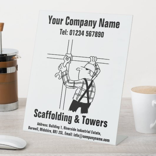 Signe De Table Design de dessin à échafaudage (In SItu)