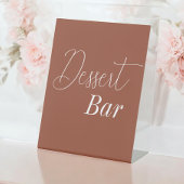 Signe De Table Dessert Bar Brown Mariage en terre cuite