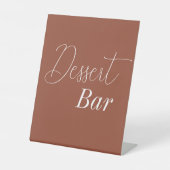 Signe De Table Dessert Bar Brown Mariage en terre cuite (Recto)