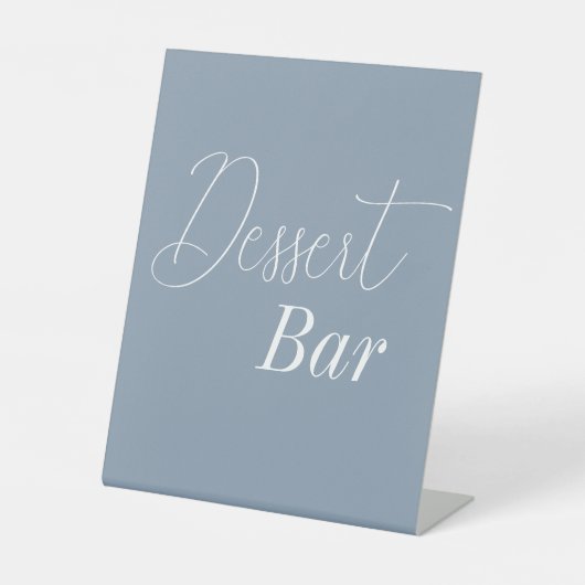 Signe De Table Dessert Bar Dusty Baby shower Mariage bleu (Recto)