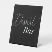 Signe De Table Dessert Bar Mariage noir blanc (Recto)