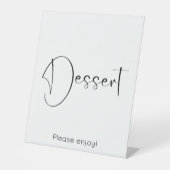 Signe De Table Dessert De Script Moderne (Recto)