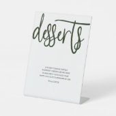 Signe De Table Desserts Menu Mariage Herbe artificielle (Recto)