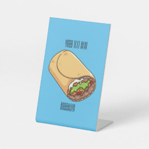 Signe De Table dessin animé de Burrito