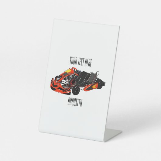 Signe De Table dessin animé de Kart racing (Recto)