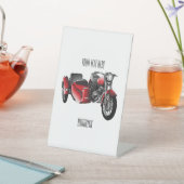 Signe De Table dessin animé de la moto Sidecar (In SItu)