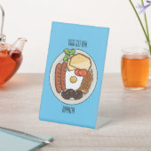 Signe De Table dessin animé du petit-déjeuner anglais (In SItu)