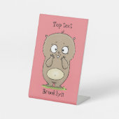 Signe De Table Dessin d'adorable hamster (Recto)