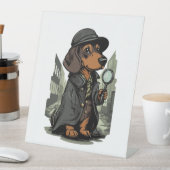 Signe De Table Détective Dachshund - Mystery Solving Dog (In SItu)