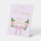 Signe De Table Deux Fancy Bow Floral Anniversaire (Recto)