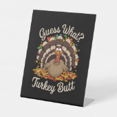 Signe De Table Devine quoi Dinde Fesses Drôle Thanksgiving (Recto)
