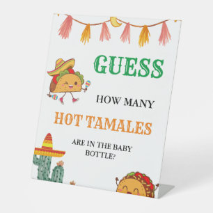 Signe De Table Devinez combien de Baby showers Hot Tamales Fiesta