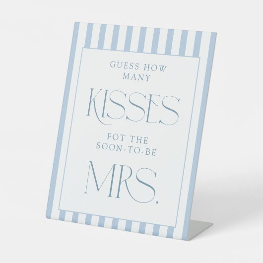 Signe De Table Devinez combien de baisers (Recto)