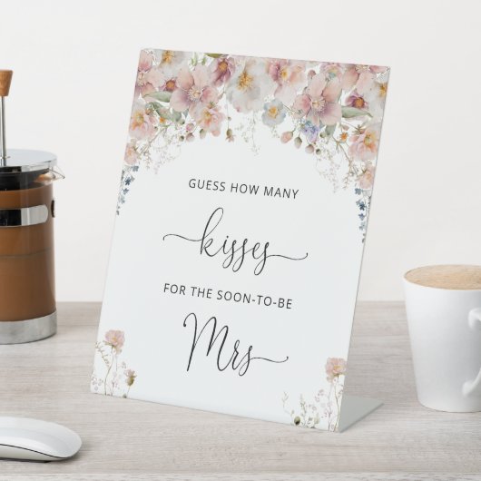 Signe De Table Devinez combien de baisers Fête des mariées (In SItu)
