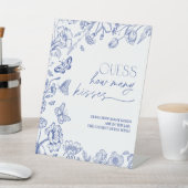 Signe De Table Devinez combien de baisers Fête des mariées bleue (In SItu)