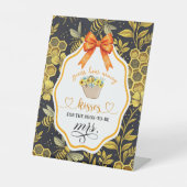 Signe De Table Devinez combien de baisers Fête des mariées jeu (Recto)