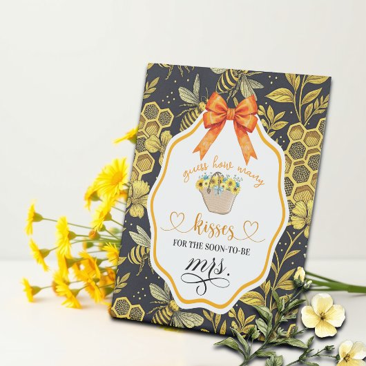 Signe De Table Devinez combien de baisers Fête des mariées jeu