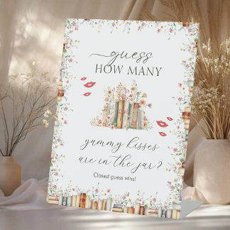 Signe De Table Devinez combien de baisers nouvelle Fête des marié