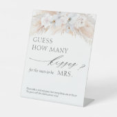 Signe De Table Devinez combien de baisers Pampas jeu d'herbe (Recto)