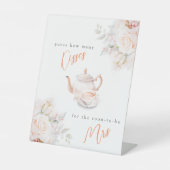 Signe De Table Devinez combien de baisers Pastel Blooms jeu de do (Recto)