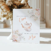 Signe De Table Devinez combien de baisers Pastel Blooms jeu de do