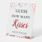 Signe De Table Devinez combien de baisers valentine Fête des mari (Recto)
