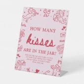 Signe De Table Devinez combien de bisous Baby Shower Saint-Valent (Recto)