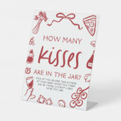 Signe De Table Devinez combien de bisous pour un mariage italien (Recto)