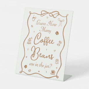 Signe De Table Devinez combien de grains de café pour une Baby Sh