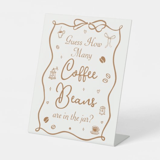 Signe De Table Devinez combien de grains de café pour une Baby Sh (Recto)