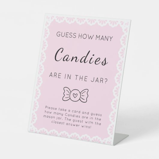 Signe De Table Devinez Combien De Jeu Cielito Lindo Baby shower R (Recto)