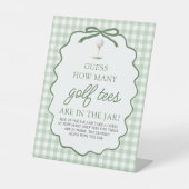 Signe De Table Devinez combien de tés de golf pour le bébé au gol (Recto)