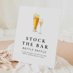 Signe De Table DIACRITIQUE CHARLIE Stock Bouteille Bar Raffle
