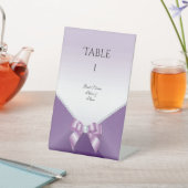 Signe De Table Diamants romantiques et Bow Anniversaire Numéro de (In SItu)