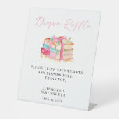 Signe De Table Diaper Raffle Sign New Chapter Begins Baby Shower (Recto)