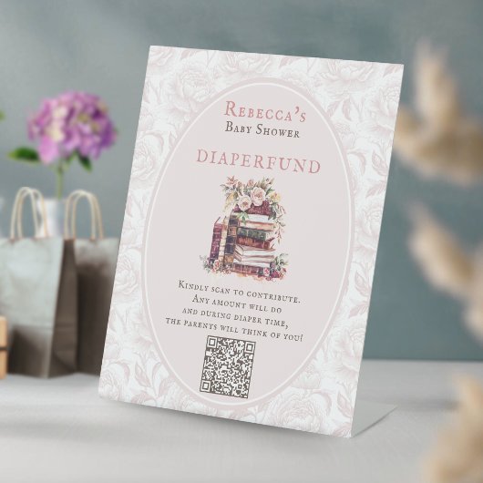 Signe De Table Diaperfund Nouvelle pile de chapitres baby shower