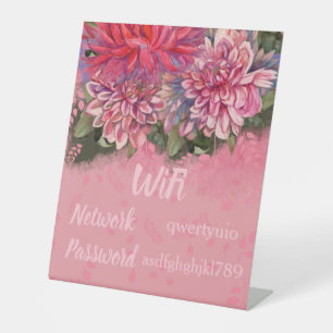 Signe De Table diaphragme fleurs