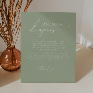 Signe De Table Diapositives de nuit de couleur verte de l'aile