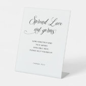 Signe De Table Diffuser l'amour pas les germes | Élégant Mariage  (Recto)
