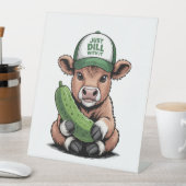 Signe De Table Dill avec It Cow, Drôle Pickle (In SItu)