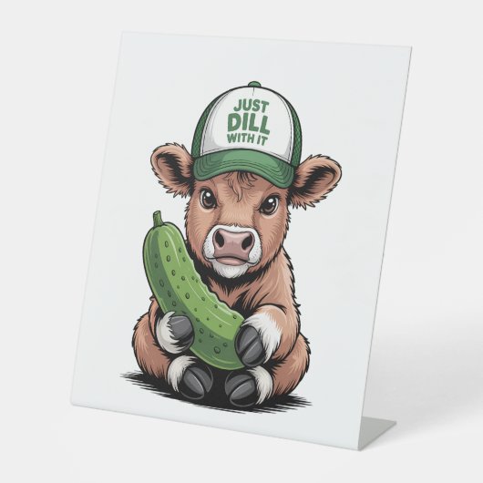 Signe De Table Dill avec It Cow, Drôle Pickle (Recto)