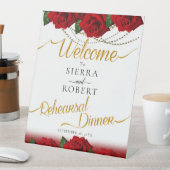 Signe De Table Dîner de répétition des Roses turcs rouges (In SItu)