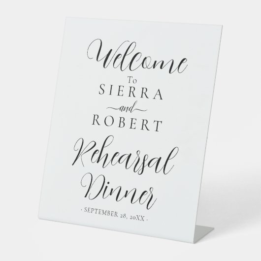 Signe De Table Dîner de répétition minimal (Recto)