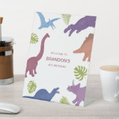 Signe De Table Dinosaur Cute Dino Enfant fête d'anniversaire Bien (In SItu)