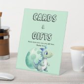 Signe De Table Dinosaure Bébé mignon avec son Baby shower d'oeufs (In SItu)